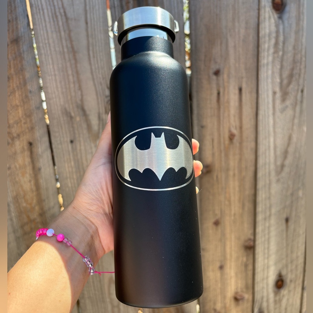 Black Batman Stainless Steel Water Bottle